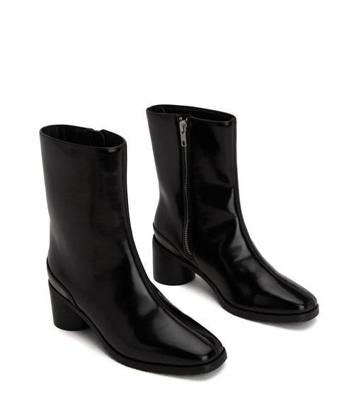 LIAM Women's Vegan High Heel Boots | Color: Black - variant::black