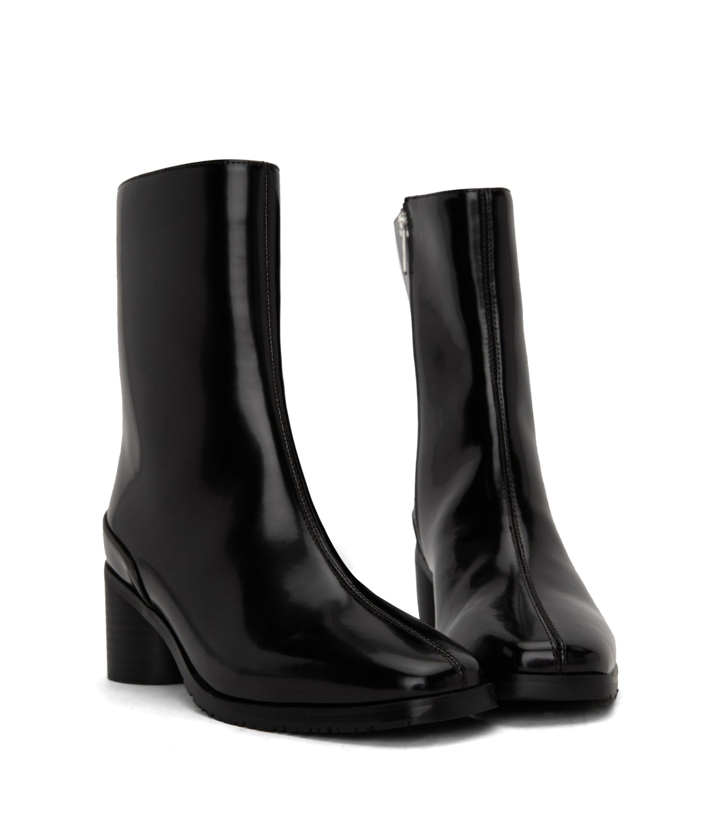 LIAM Women's Vegan High Heel Boots | Color: Black - variant::black