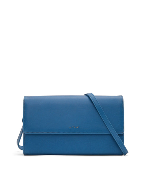 DREWLG Large Vegan Crossbody Bag - Vintage | Color: Blue - variant::bluejay