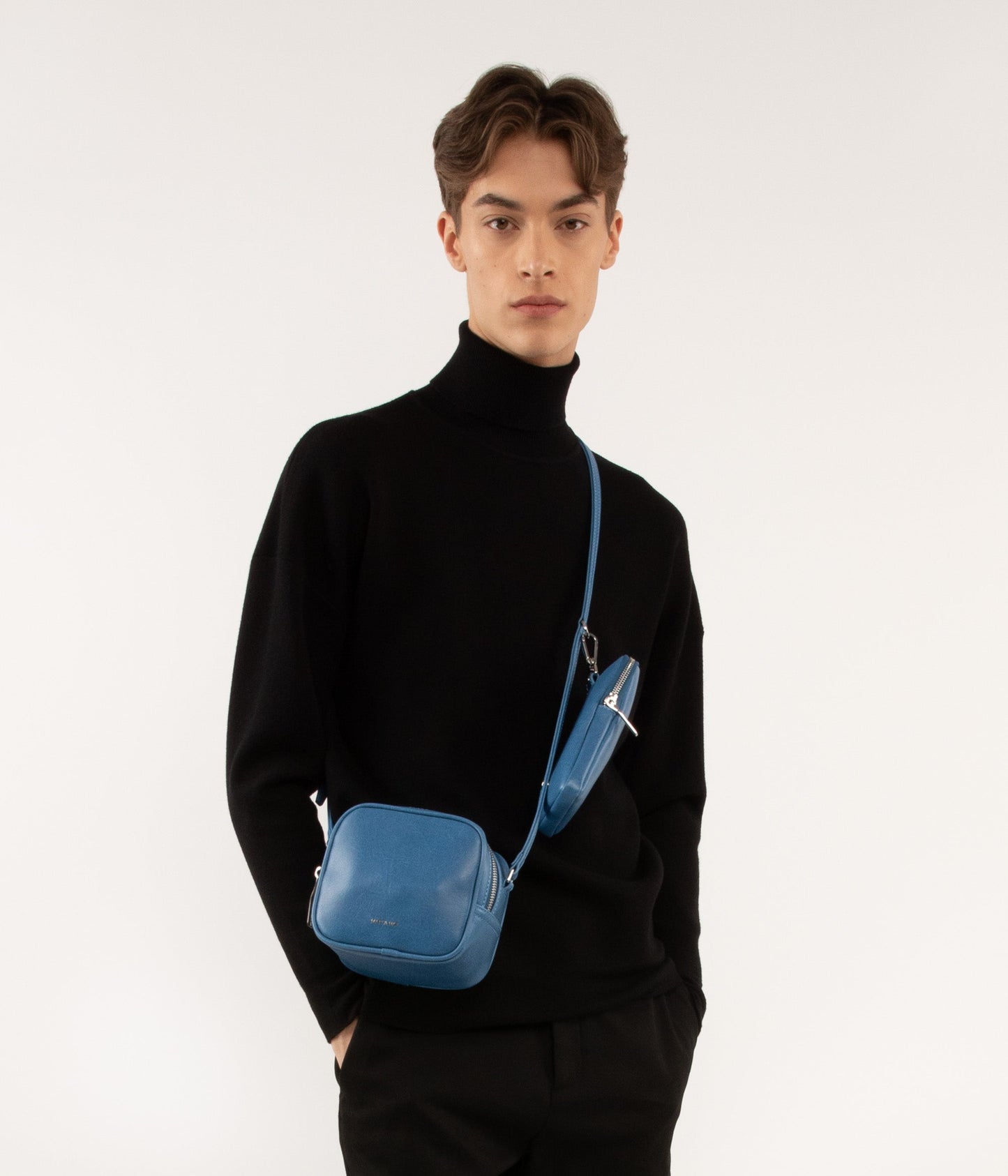 SWAE Vegan Crossbody Bag - Vintage | Color: Blue - variant::bluejay