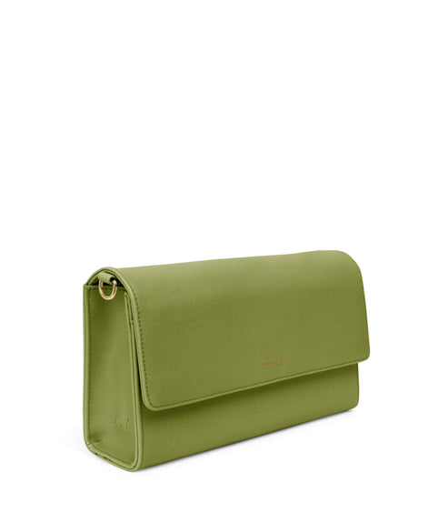 DREWLG Large Vegan Crossbody Bag - Vintage | Color: Green - variant::frog