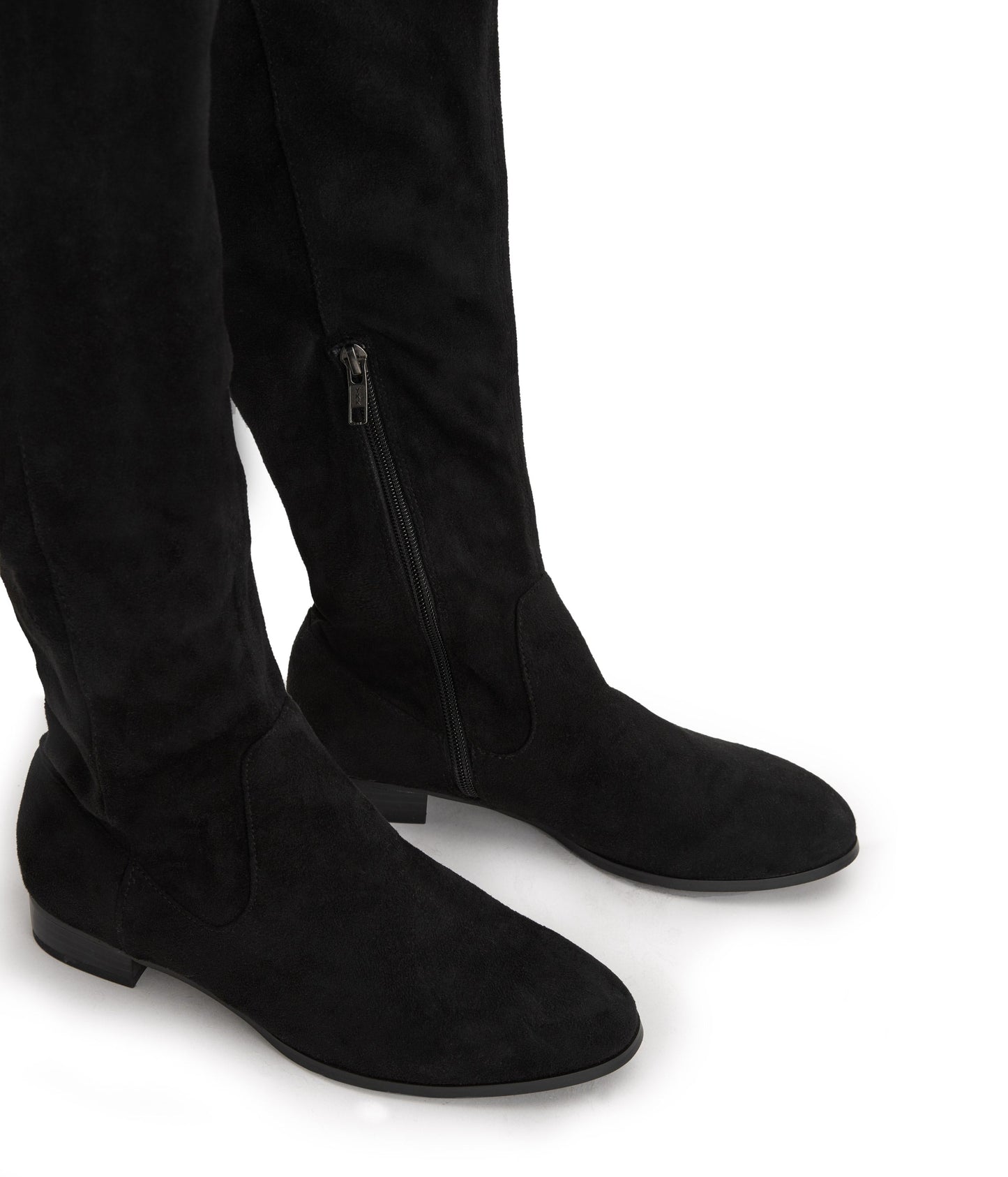 KALLYA Vegan Over The Knee Boots | Color: Black - variant::black