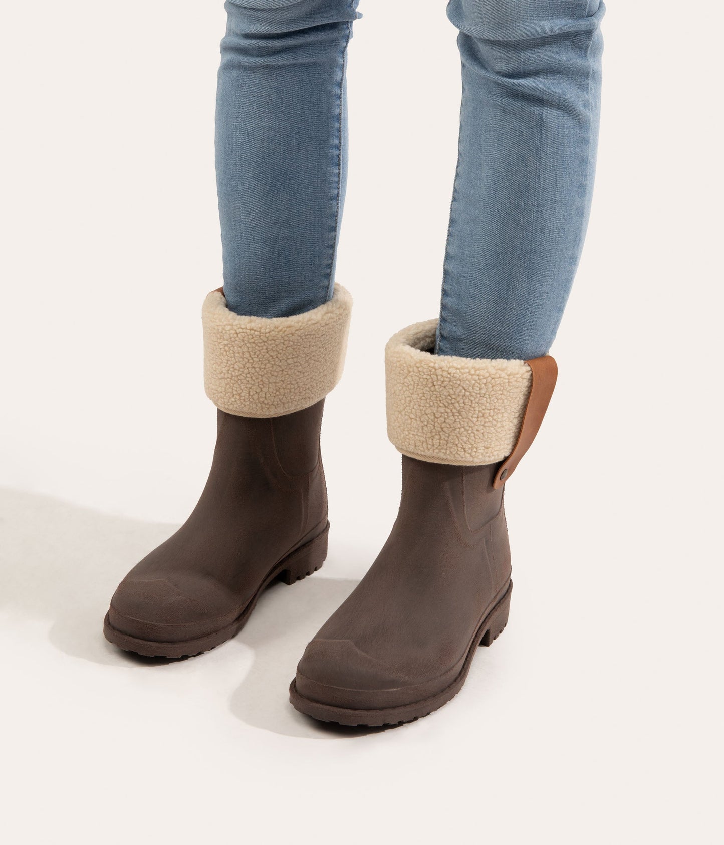 MARIA Women's Vegan Rain Boots | Color: Brown - variant::brown