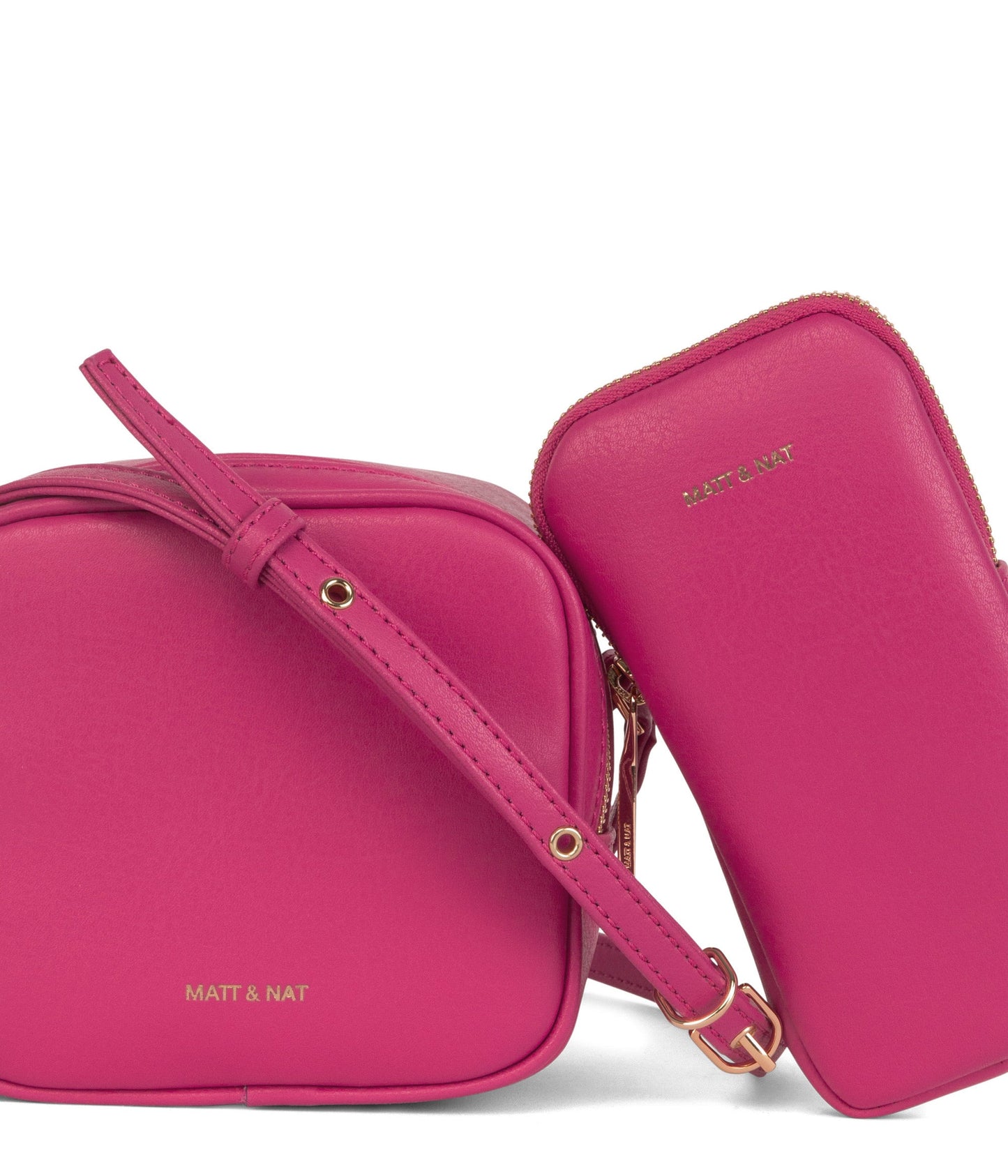 SWAE Vegan Crossbody Bag - Arbor | Color: Pink - variant::dragonfruit