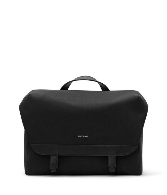 MARTEL Vegan Messenger Bag - Canvas | Color: Black - variant::black