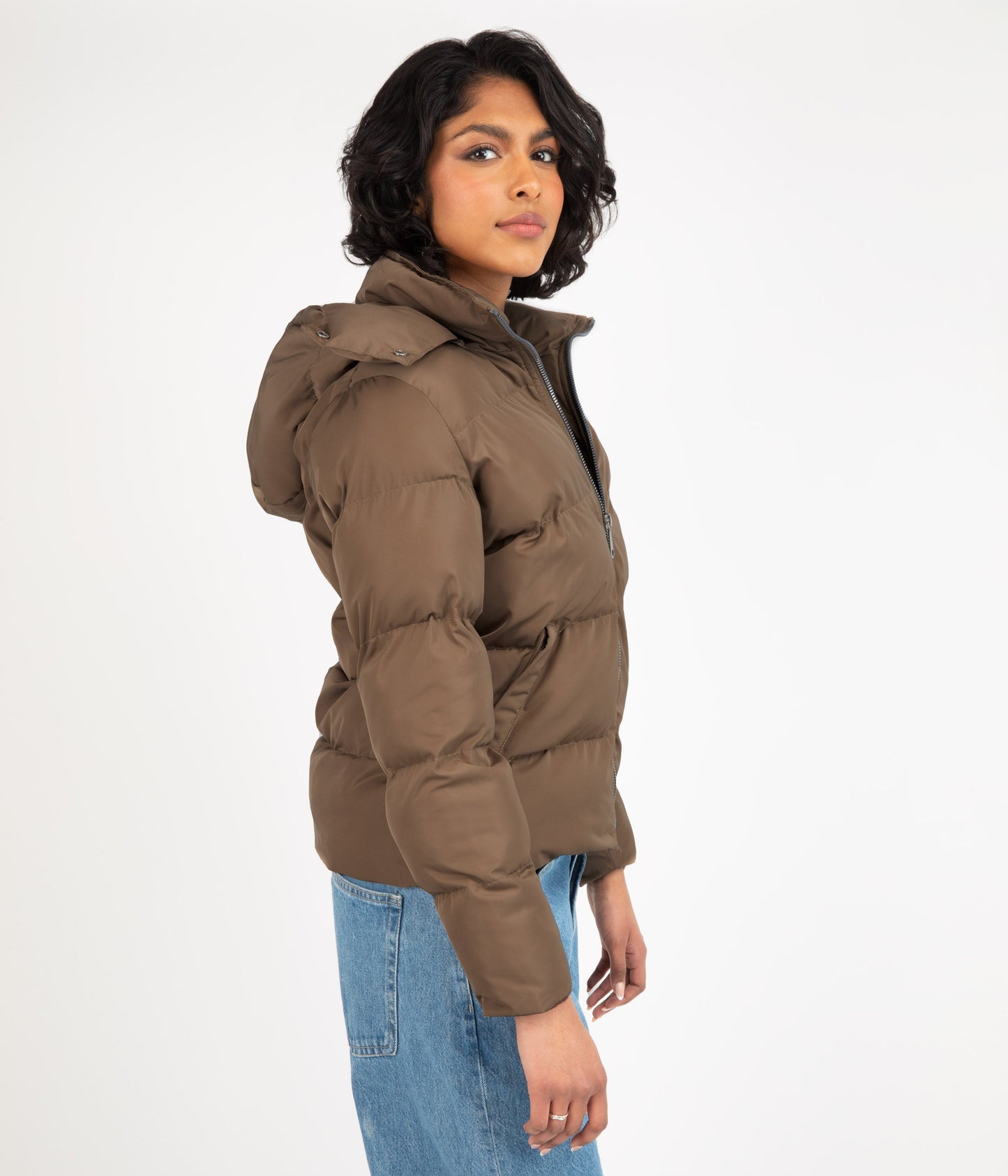 LINZ Puffer Jacket | Color: Brown - variant::taupe