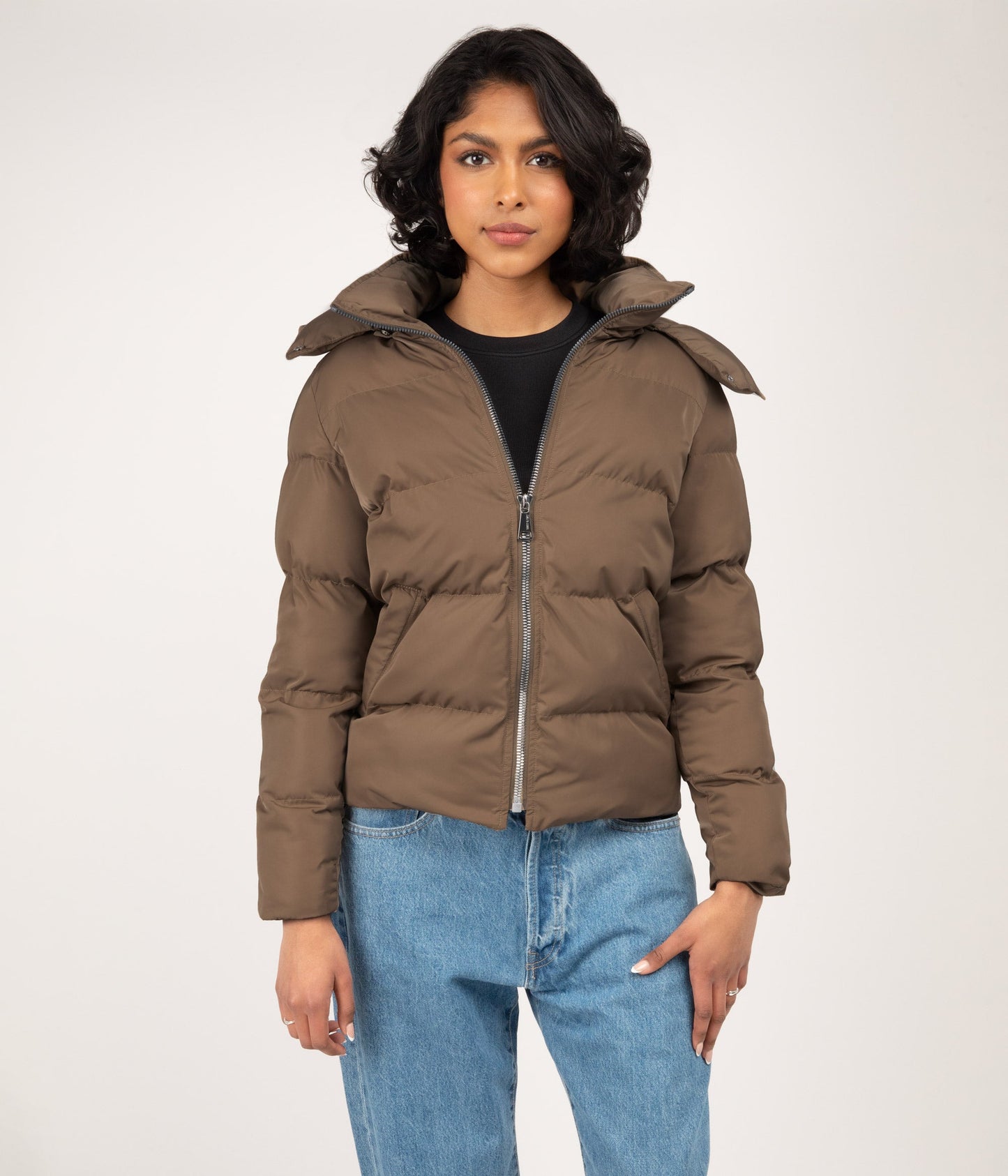 LINZ Puffer Jacket | Color: Brown - variant::espresso