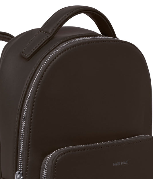 CAROSM Small Vegan Backpack - Sol | Color: Brown - variant::espresso