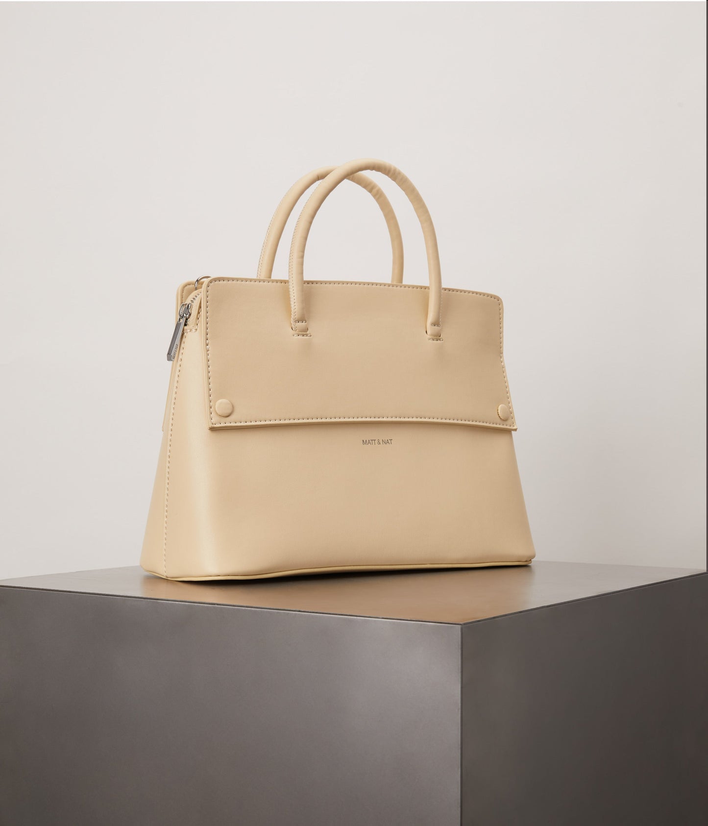 SILVA Vegan Satchel - UPPEAL™ | Color: Beige - variant::organic