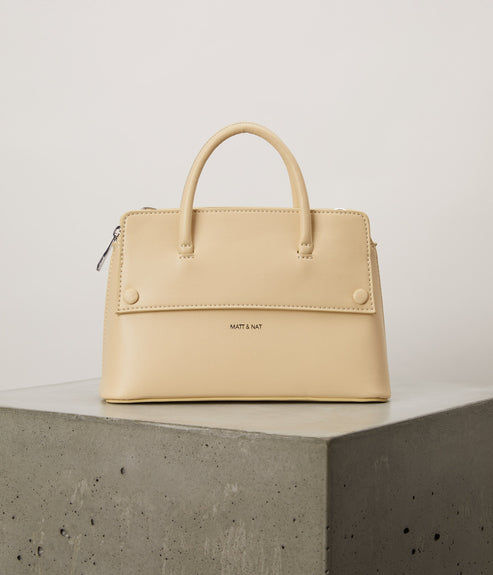 SILVA SM Small Vegan Satchel - UPPEAL™ | Color: Beige - variant::organic