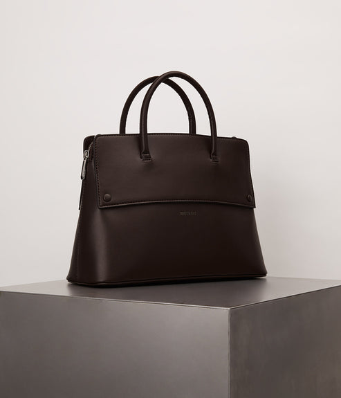 SILVA Vegan Satchel - UPPEAL™ | Color: Brown - variant::cord