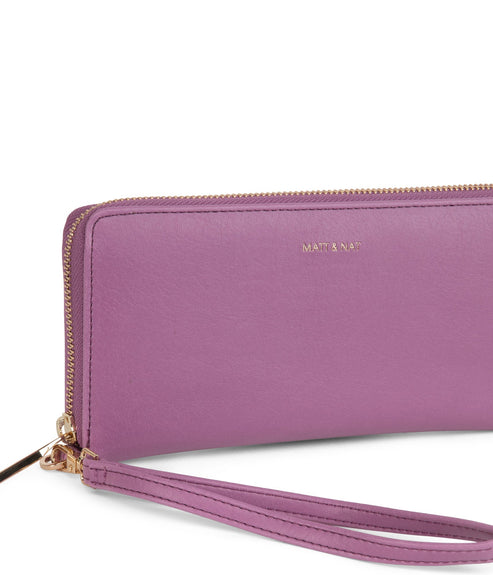 ELM Vegan Continental Wallet - Vintage | Color: Pink - variant::wisteria