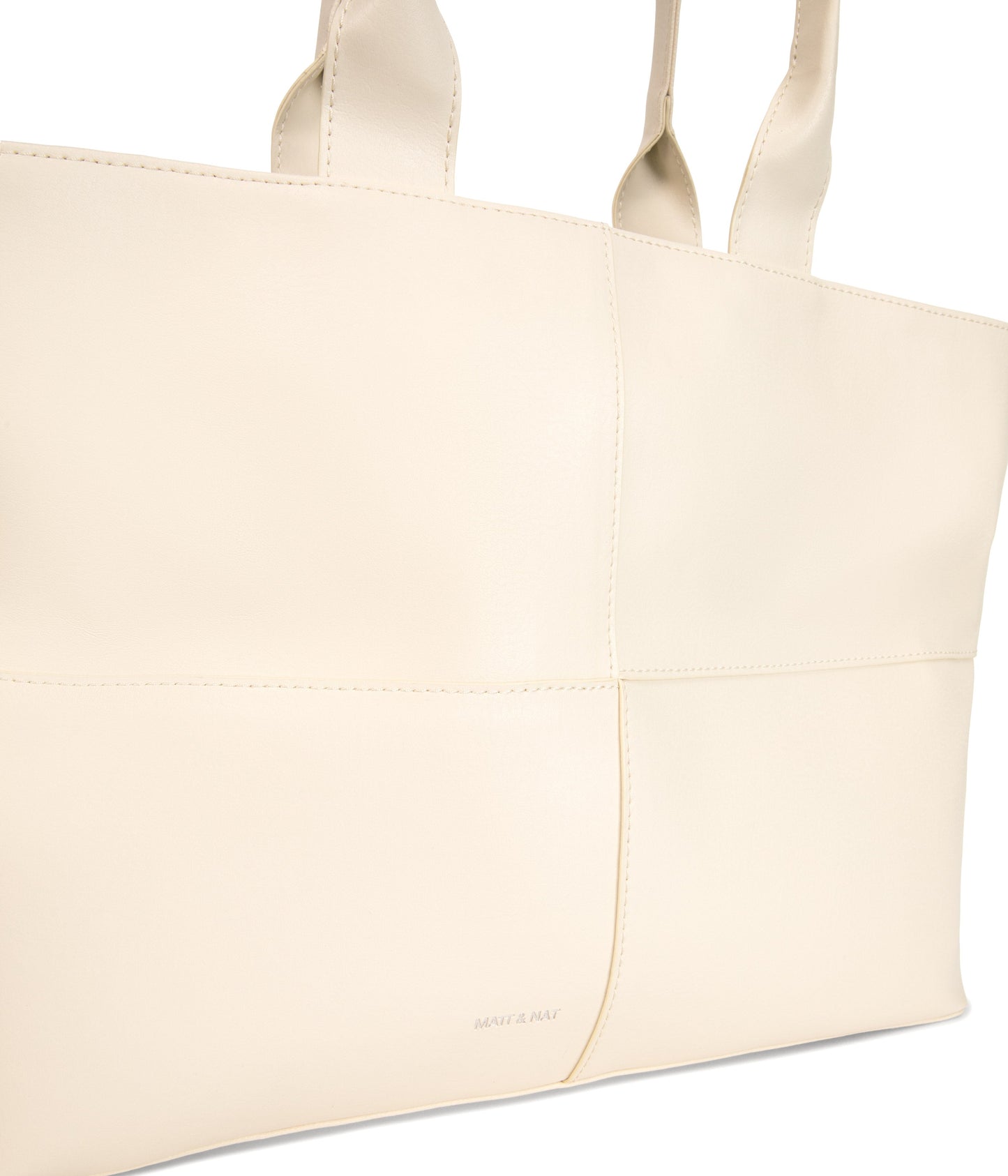 TRISTAN Vegan Tote Bag - Arbor | Color: White, Beige - variant::macadamia