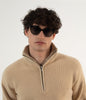 OVERT-2 Recycled Clubmaster Sunglasses | Color: Black - variant::black