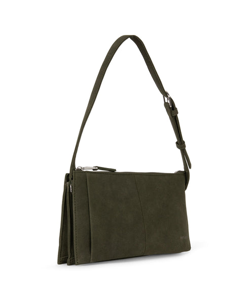 SAIGE Vegan Shoulder Bag – Solstice | Color: Juniper - variant::juniper