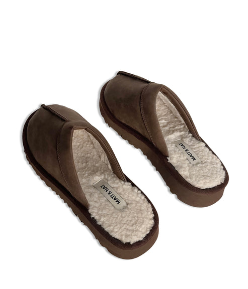 TORI Women's Vegan Slipper | Color: Brown - variant::brown