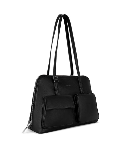 IMENA Vegan Tote Bag – Forum | Color: Black - variant::black