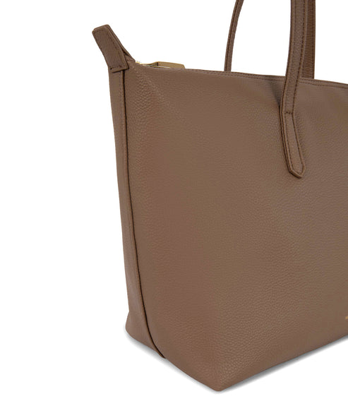 ABBI Vegan Tote Bag - Grain | Color: Toffee- variant::toffee