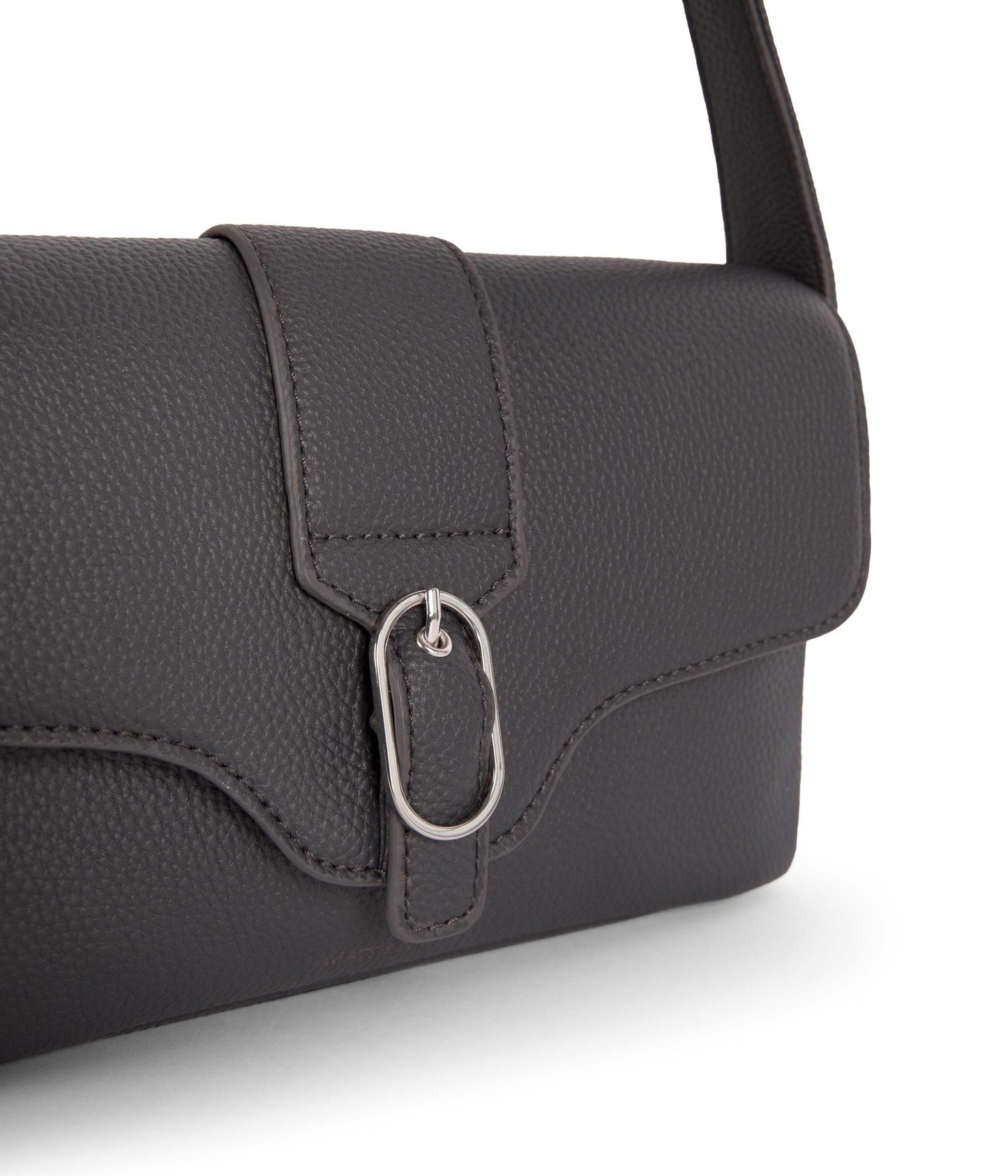 ISABELLE Vegan Shoulder Bag – Grain | Color: Coal - variant::coal