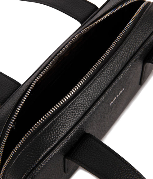 LEMUR Vegan Satchel – Grain | Color: Black - variant::black