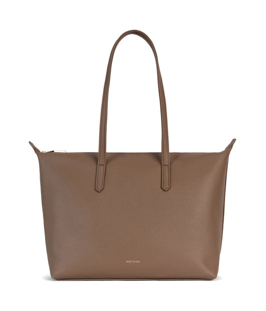 ABBI Vegan Tote Bag - Grain | Color: Toffee- variant::toffee