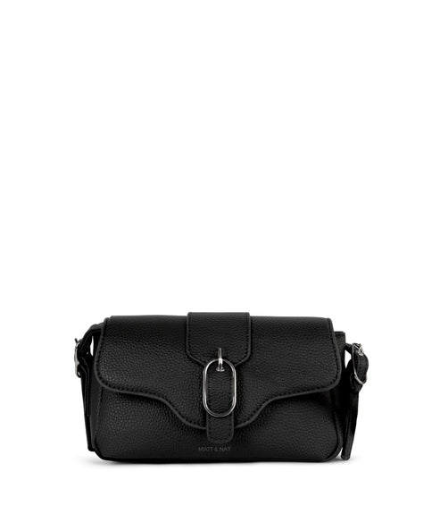 ISABELLE SM Vegan Crossbody Bag – Grain | Color: Black - variant::black