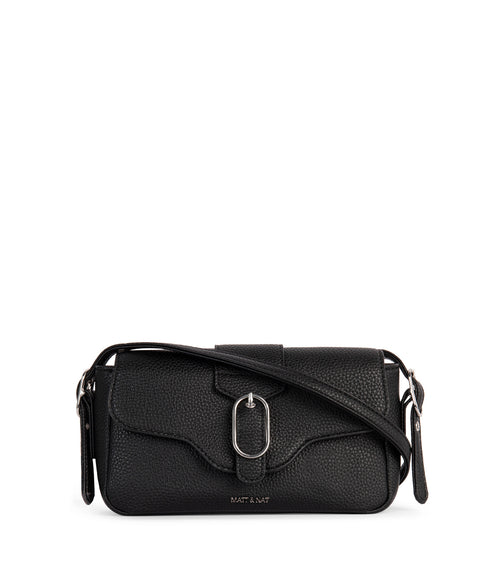 ISABELLE SM Vegan Crossbody Bag – Grain | Color: Black - variant::black