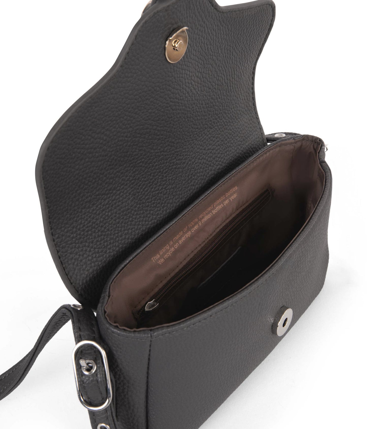 ISABELLE SM Vegan Crossbody Bag – Grain | Color: Coal variant::coal