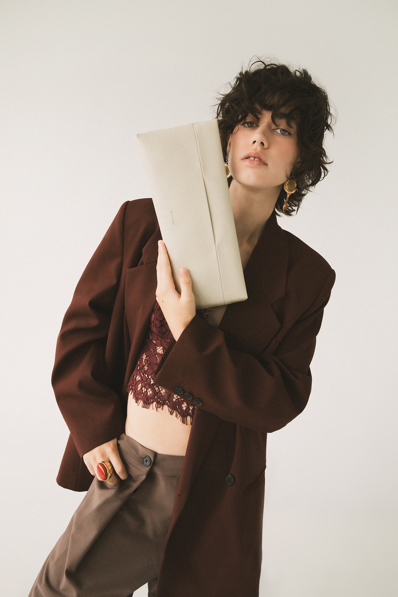 ORNELLA Vegan Clutch - UPPEAL™ | Color: Pearl - variant::pearl