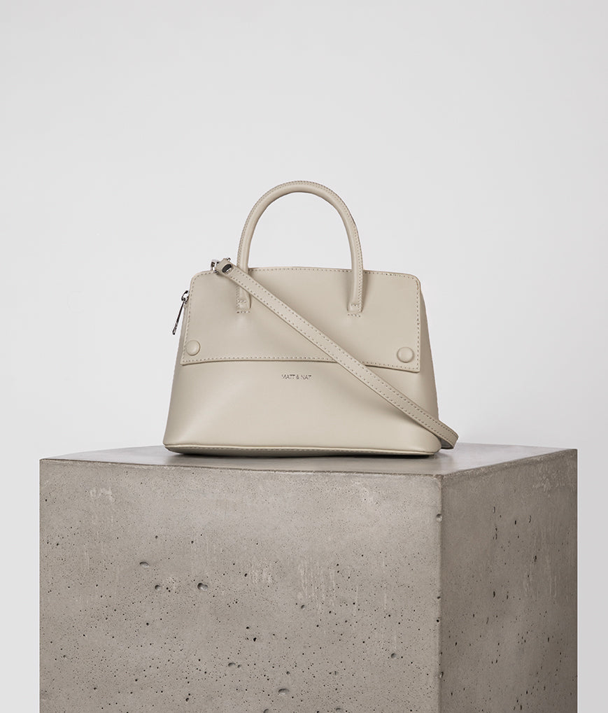 SILVA SM Small Vegan Satchel - UPPEAL™ | Color: Pearl - variant::Pearl