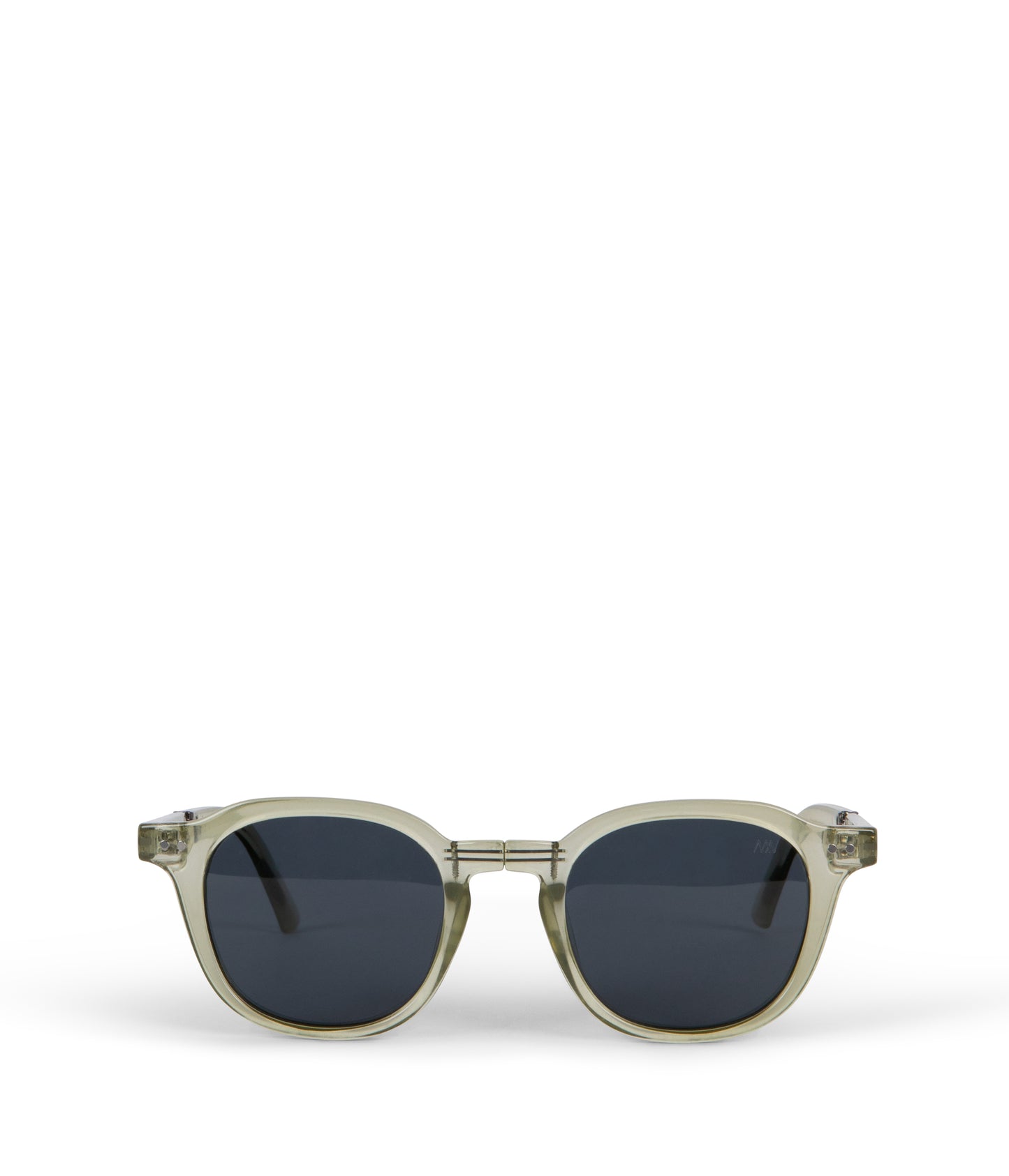 NIKA Round Foldable Recycled Sunglasses | Color: Clear - variant::clear