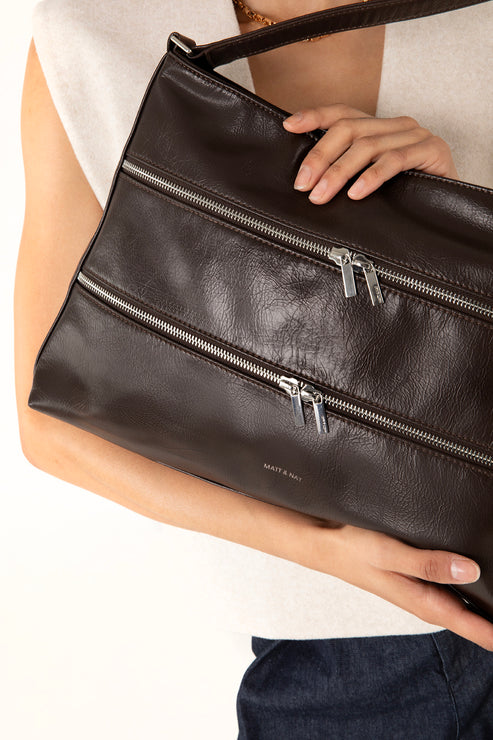 MALENE Vegan Shoulder Bag – Theme | Color: Coffee - variant::coffee