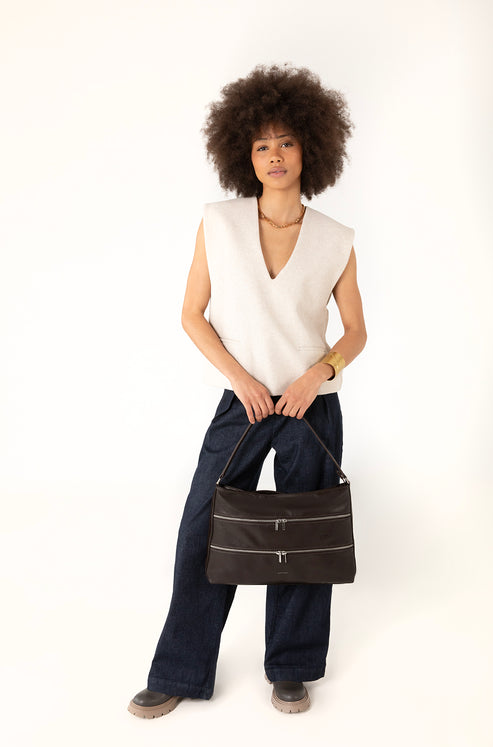 MALENE Vegan Shoulder Bag – Theme | Color: Sepia - variant::sepia