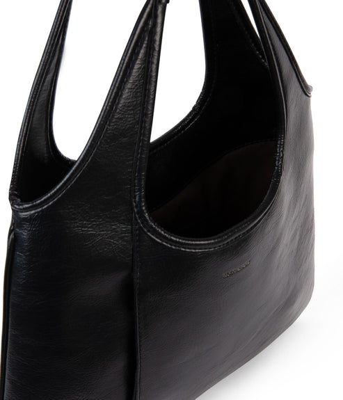 PORTO Vegan Hobo Bag - Theme | Color: Black - variant::black