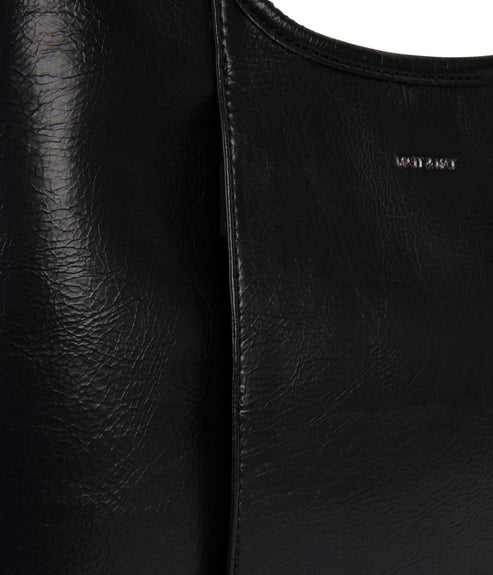 PORTO Vegan Hobo Bag - Theme | Color: Black - variant::black