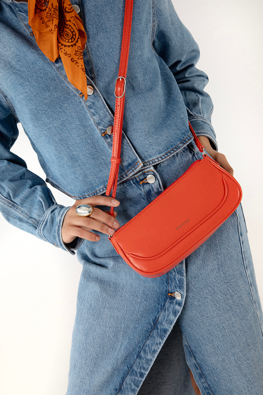 BUDDY Vegan Crossbody Bag – Theme | Color:Tomato- variant::tomato