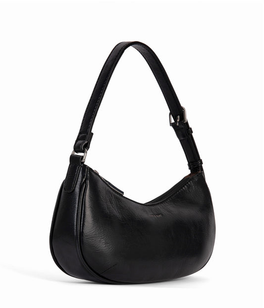 MARI Vegan Shoulder Bag - Theme | Color: Black - variant::black