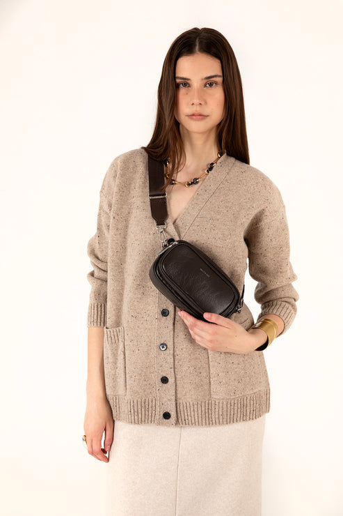 SOLEIL Vegan Crossbody Bag - Theme | Color: Sepia- variant::sepia