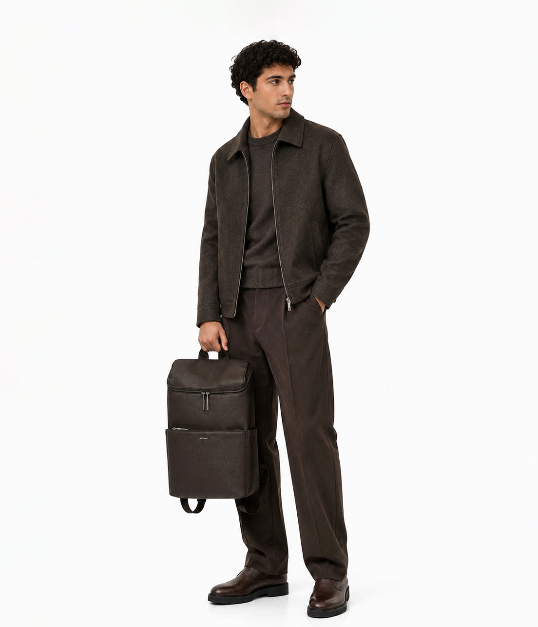 DEAN Vegan Backpack - Grain | Color: Fudge - variant::fudge