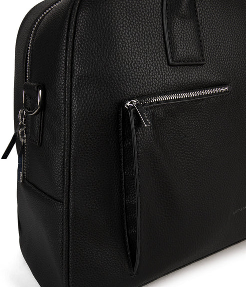 DENIS Vegan Weekender Bag - Grain | Color: Black - variant::black