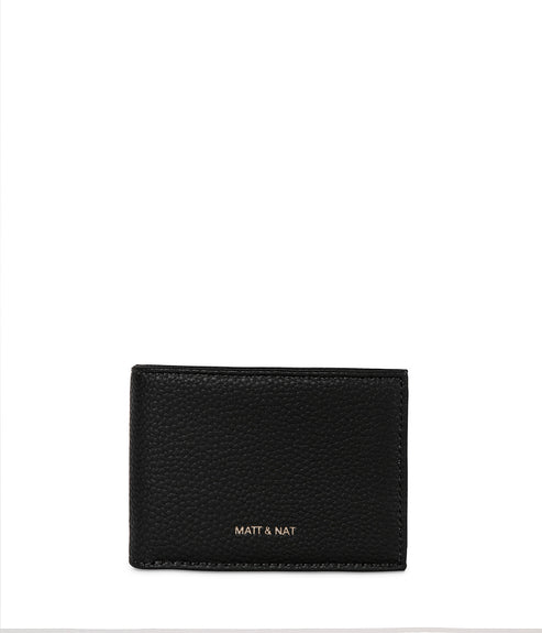 DIM Men's Vegan Folded Wallet - Grain | Color: Black - variant::black