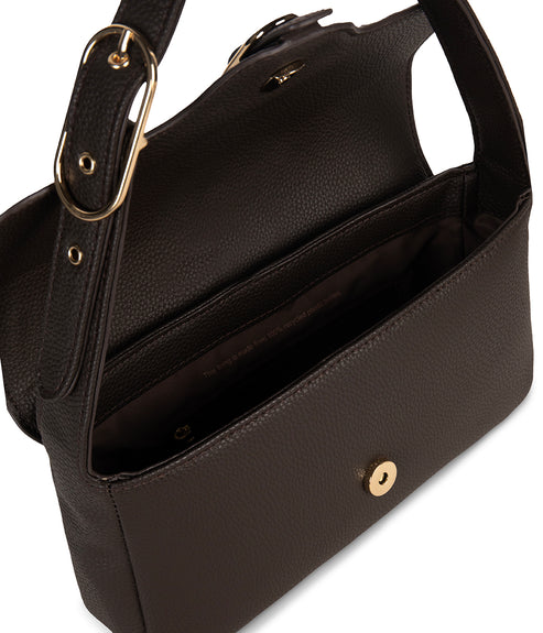 ISABELLE Vegan Shoulder Bag – Grain | Color: Fudge - variant::fudge
