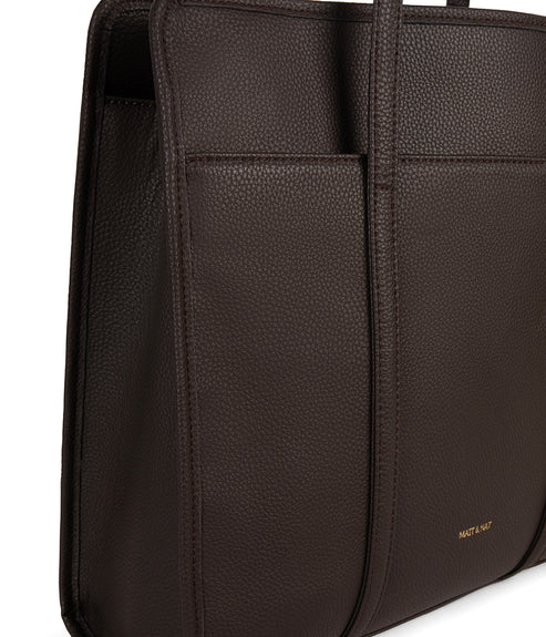 LUSIK Vegan Tote Bag - Grain | Color: Fudge - variant::fudge