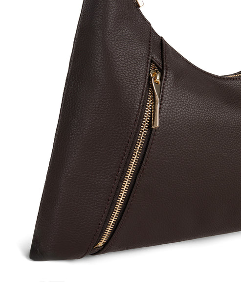 MORGAN Vegan Hobo Bag - Grain | Color: Fudge - variant::fudge