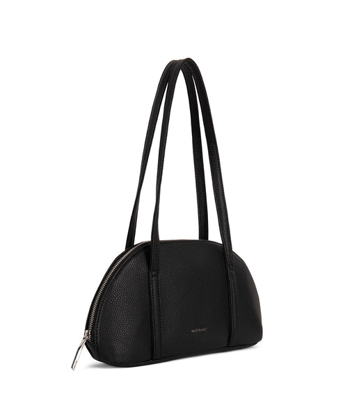 REA Vegan Satchel - Grain | Color: Black - variant::black