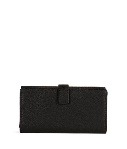 MAIRI Vegan Wallet - Grain | Color: Black - variant::black