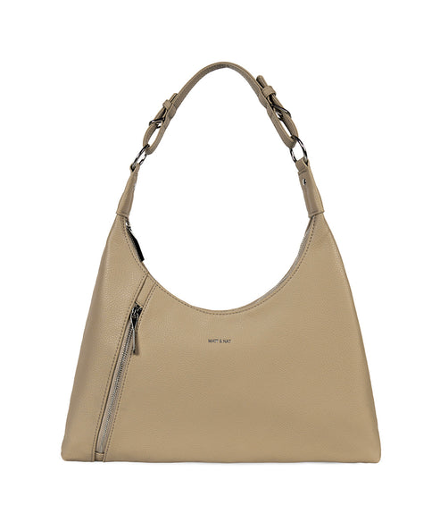 MORGAN Vegan Hobo Bag - Grain | Color: Almond - variant::almond