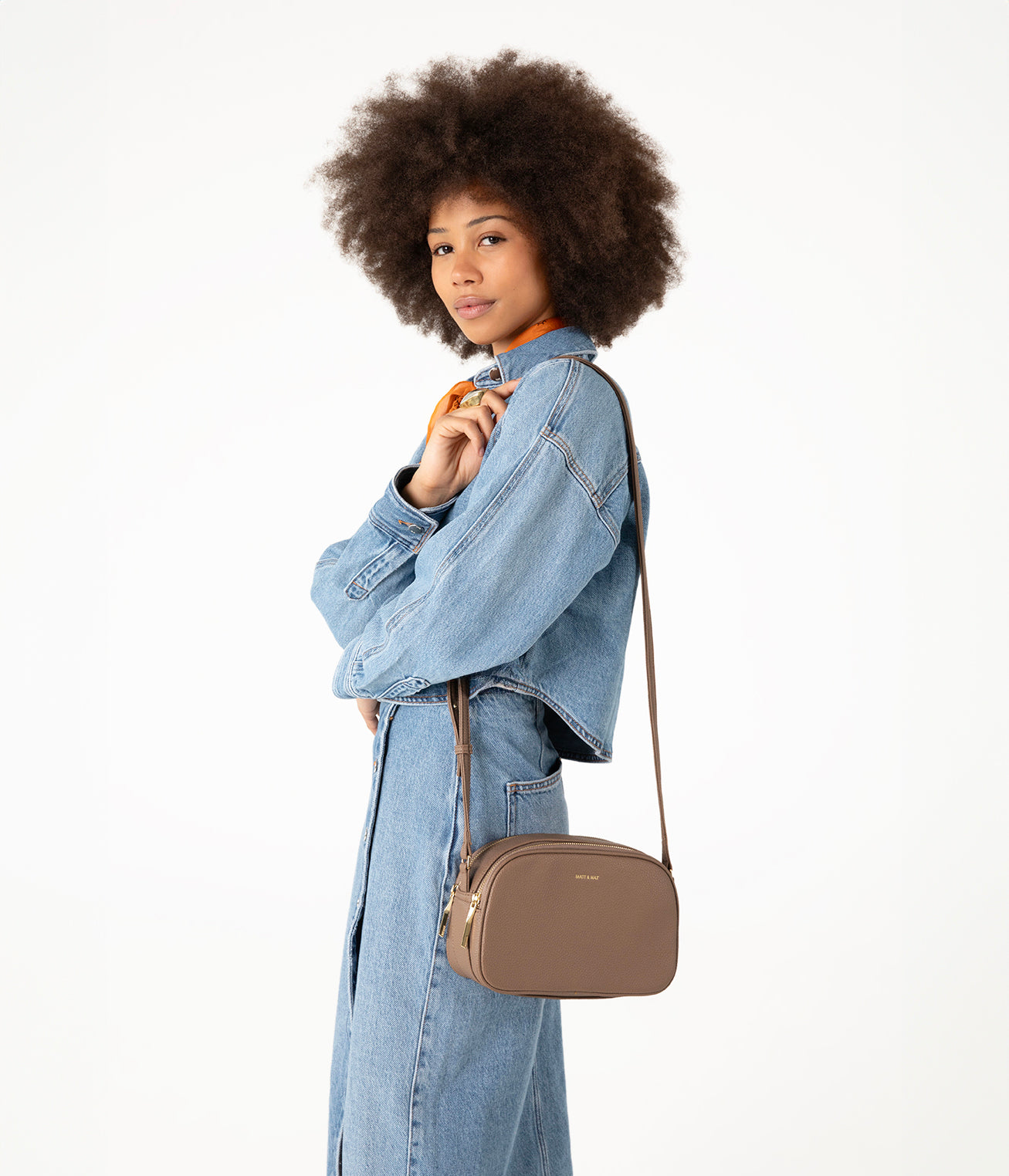 PAIR Vegan Crossbody Bag - Grain | Color: Almond - variant::almond