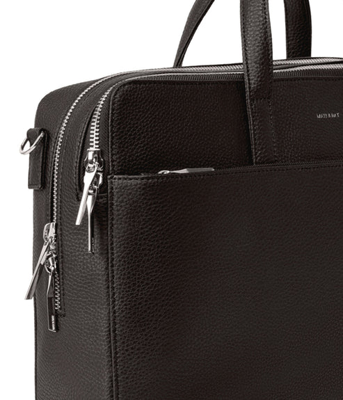TOM Vegan Briefcase - Grain | Color: Fudge - variant::fudge