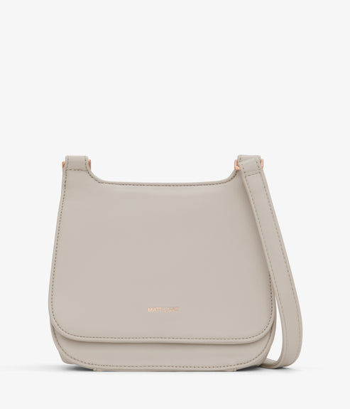 LUNA MINI Vegan Saddle Bag - Loom | Color: Beige - variant::stone